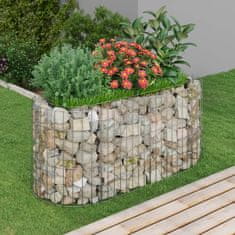 Vidaxl Visoka greda gabion pocinkano železo 120x50x50 cm