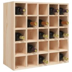 Vidaxl Stojalo za vino 56x25x56 cm trdna borovina