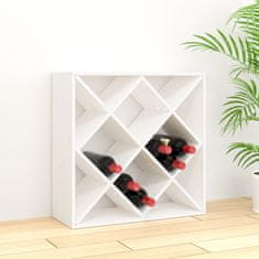 Greatstore Stojalo za vino belo 62x25x62 cm trdna borovina