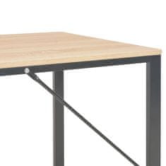 Vidaxl Računalniška miza črna in hrast 120x60x73 cm