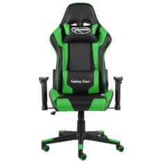 Vidaxl Vrtljiv gaming stol zelen PVC