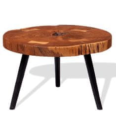 Vidaxl Klubska mizica iz debla akacijev les (55-60)x40 cm