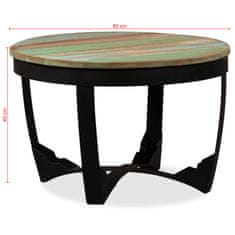 Vidaxl Odstavna mizica iz trdnega predelanega lesa 60x40 cm