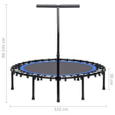 Vidaxl Fitnes trampolin z ročajem 122 cm