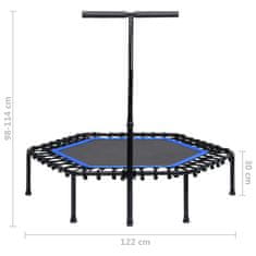 Vidaxl Fitnes trampolin z ročajem 122 cm