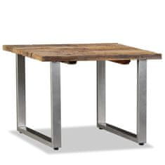Vidaxl Klubska mizica iz predelanega odsluženega lesa 55x55x40 cm