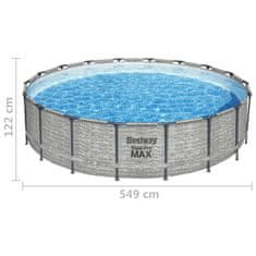 Vidaxl Bestway Power Steel Pool z dodatki, 549x122 cm