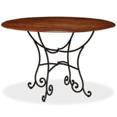 Vidaxl Jedilna miza trden les akacije s finišem iz palisandra 120x76cm