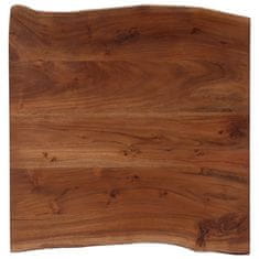 Vidaxl Klubska mizica z živimi robovi 60x60x40 cm trden akacijev les