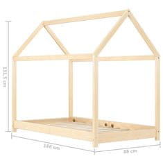 Vidaxl Otroški posteljni okvir iz trdne borovine 80x160 cm