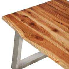 Vidaxl Klubska mizica 100x60x40 cm akacijev les in nerjaveče jeklo