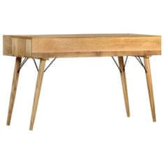 Vidaxl Pisalna miza z 2 predaloma 130x50x80 cm trden mangov les