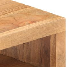 Vidaxl Kavna mizica, 90 x 45 x 40 cm, masivni akacijev les