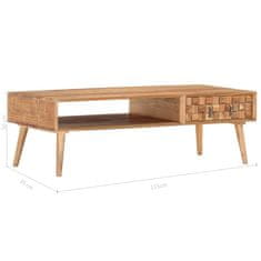 Vidaxl Kavna mizica, 110x50x35 cm, masivni akacijev les