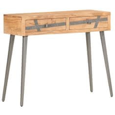Vidaxl Konzolna mizica 90x30x75 cm trden akacijev les