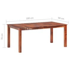 Vidaxl Jedilna miza 180x90x76 cm trden palisander