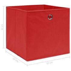 shumee Škatle za shranjevanje 10 kosov rdeče 32x32x32 cm blago