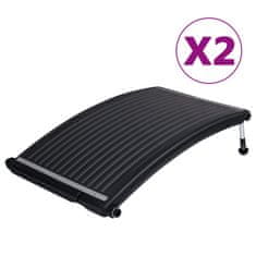 Vidaxl Zaobljen solarni grelni panel za bazen 2 kosa 110x65 cm