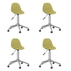 Vidaxl 3086057 Swivel Dining Chairs 4 pcs Green Fabric (2x333470)