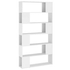 Vidaxl Knjižna omara za razdelitev prostora bela 100x24x188 cm