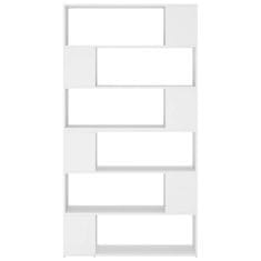 Vidaxl Knjižna omara za razdelitev prostora bela 100x24x188 cm