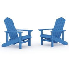 Greatstore Vrtni stoli Adirondack, 2 kosa, HDPE, modra