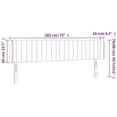 Vidaxl LED posteljno vzglavje modro 183x16x78/88 cm blago