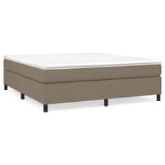 Vidaxl Box spring postelja z vzmetnico taupe 180x200 cm blago