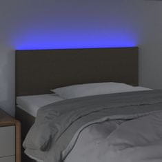 Vidaxl LED posteljno vzglavje taupe 100x5x78/88 cm blago