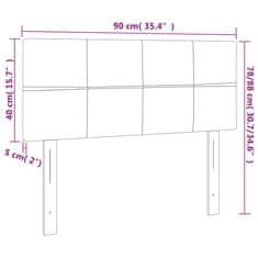 Vidaxl LED posteljno vzglavje svetlo sivo 90x5x78/88 cm blago