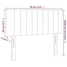 Vidaxl LED posteljno vzglavje svetlo sivo 90x5x78/88 cm blago