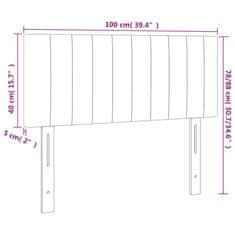 Vidaxl LED posteljno vzglavje črno 100x5x78/88 cm blago