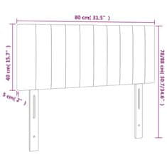 Vidaxl LED posteljno vzglavje taupe 80x5x78/88 cm blago