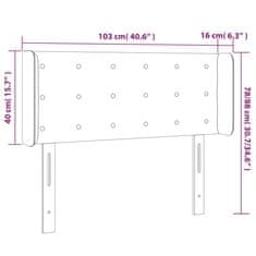 Vidaxl LED posteljno vzglavje krem 103x16x78/88 cm blago