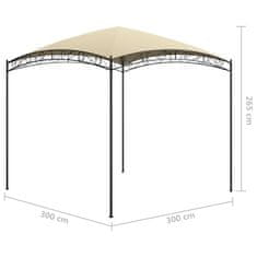 Vidaxl Paviljon 3x3x2,65 m krem 180 g/m²