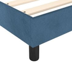 Vidaxl Box spring postelja z vzmetnico temno modra 200x200 cm žamet