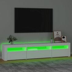 Vidaxl TV omarica z LED lučkami bela 195x35x40 cm