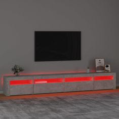 Vidaxl TV omarica z LED lučkami betonsko siva 270x35x40 cm