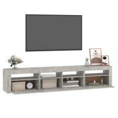 Vidaxl TV omarica z LED lučkami betonsko siva 210x35x40 cm