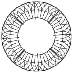 Vidaxl Okrogla klop za okrog drevesa Ø160 cm črno jeklo