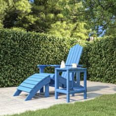 Vidaxl Vrtna miza Adirondack aqua modra 38x38x46 cm HDPE