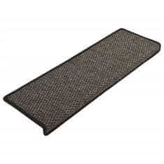 Vidaxl Samolepilne preproge za stopnice sisal 15 kosov 65x25 cm antra.