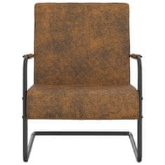 Vidaxl 325734 Cantilever Chair Brown Fabric