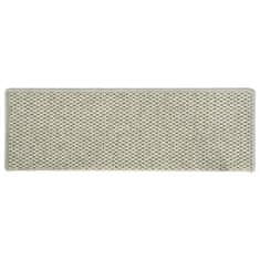 Vidaxl Samolepilne preproge za stopnice sisal 15 kosov 65x25 cm sive