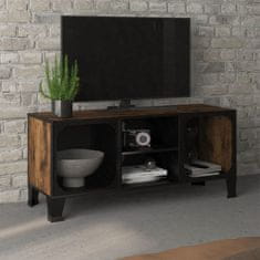 Greatstore TV omarica rustikalno rjava 105x36x47 cm kovina in MDF