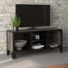 Greatstore TV omarica siva 105x36x47 cm kovina in MDF