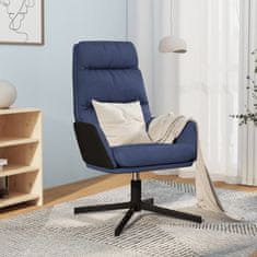 Greatstore Lounge stol, modre barve, oblazinjen s tkanino