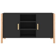 Vidaxl Komoda črna 107x38x60 cm inženirski les