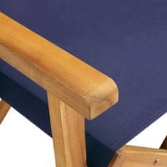 Vidaxl Režiserski stoli 2 kosa trden akacijev les modri
