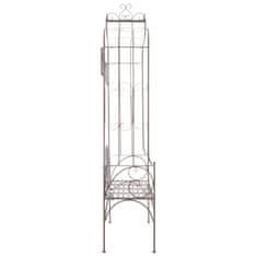 Vidaxl Vrtna klop 122 cm železo antično rjava